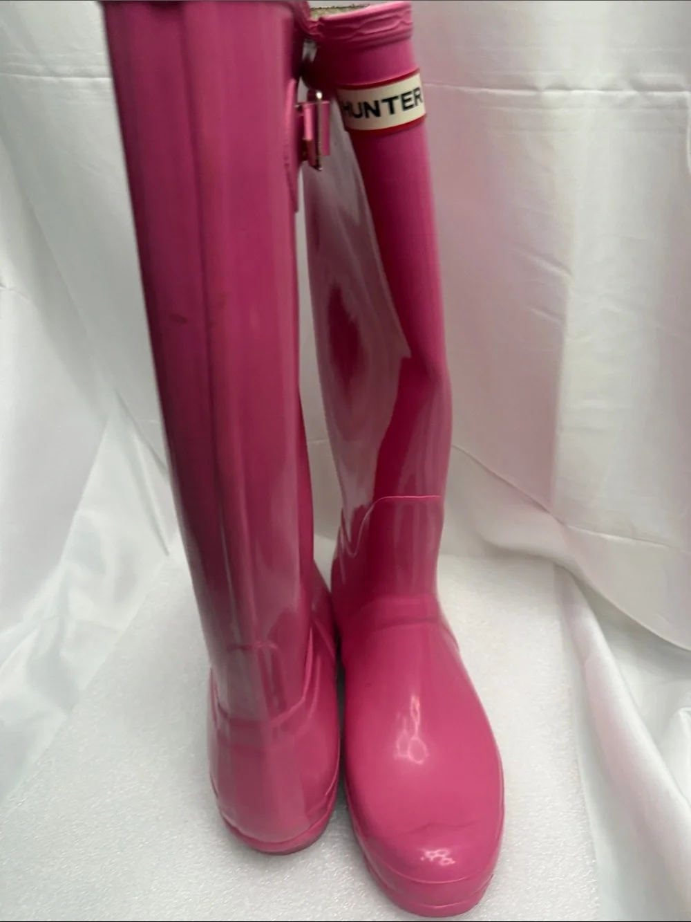 Hunter Pink Gloss Tall Rain Boots